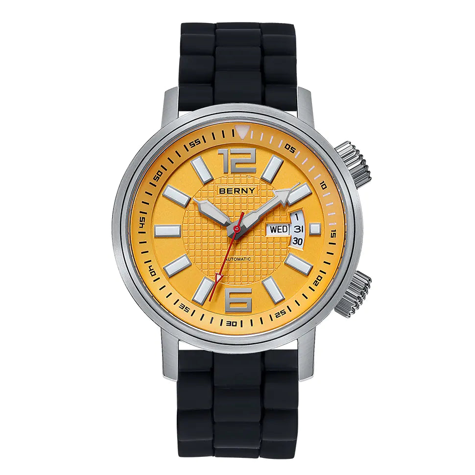BERNY AM7081M Compressor Diver Watch Review: Sapphire Glass at $125.99