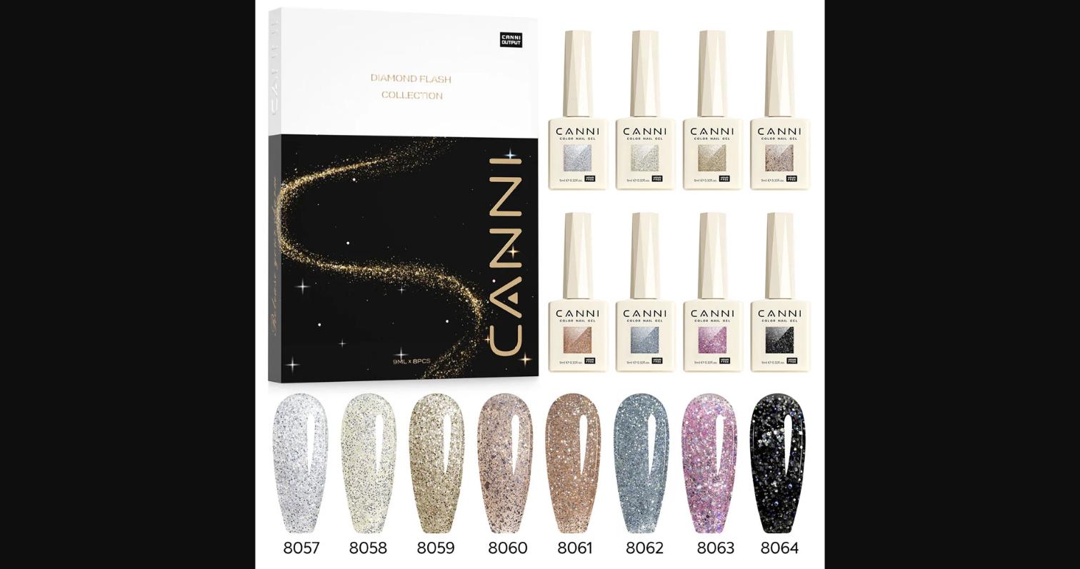 CANNI Diamond Collection Glitter Gel Polish 8 Colors Review: Sparkle Without the Hype?
