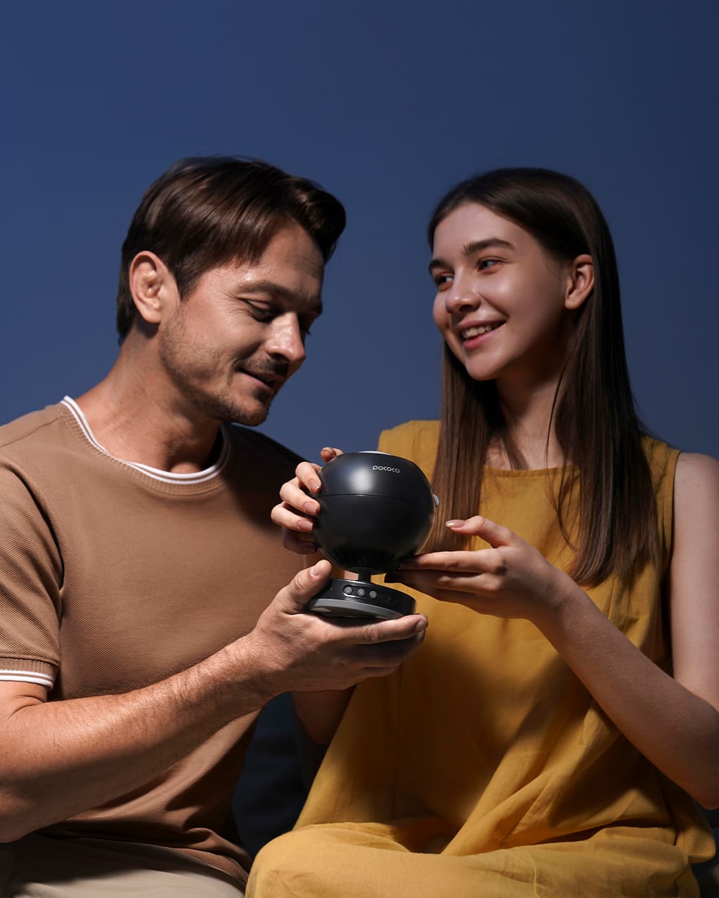 The Galaxy Projector projecting constellation imagery in a real bedroom setting â this is the type of output from the Realistic Constellation disc included in the bundle