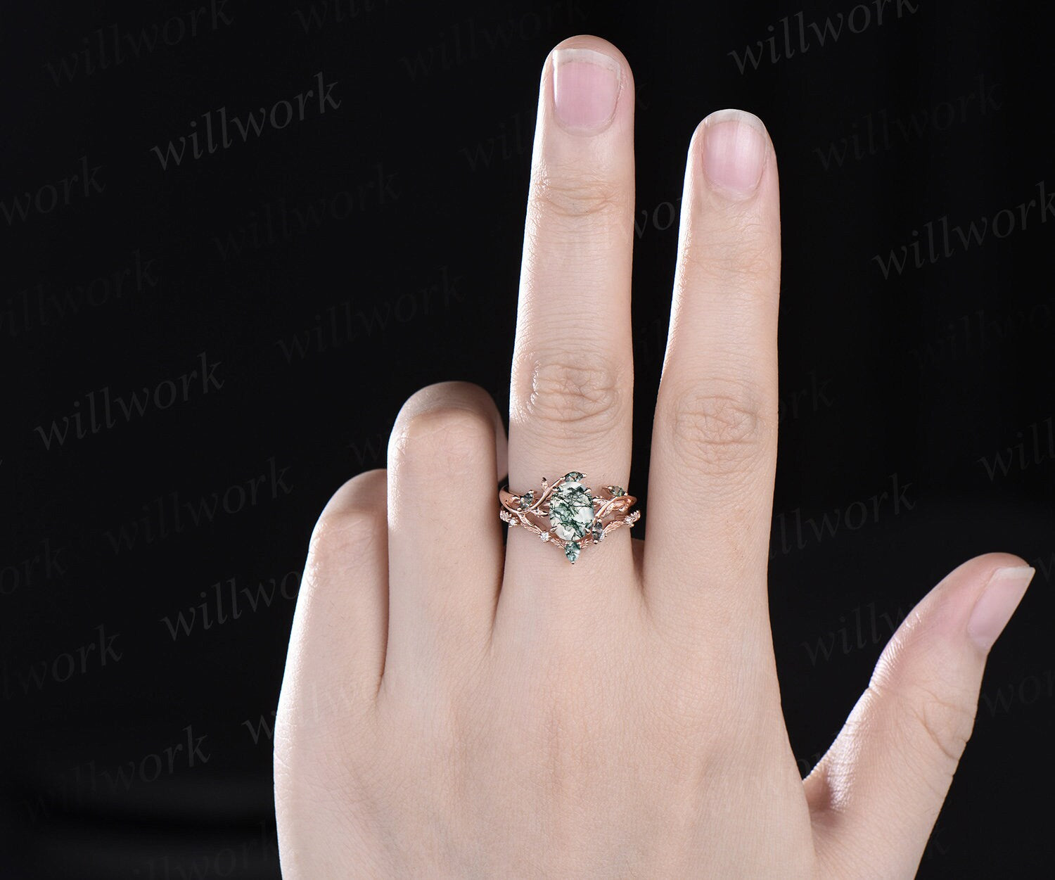 WillWork Jewelry Vintage Oval Moss Agate Engagement Ring Review: Is Their Best-Seller Worth It?